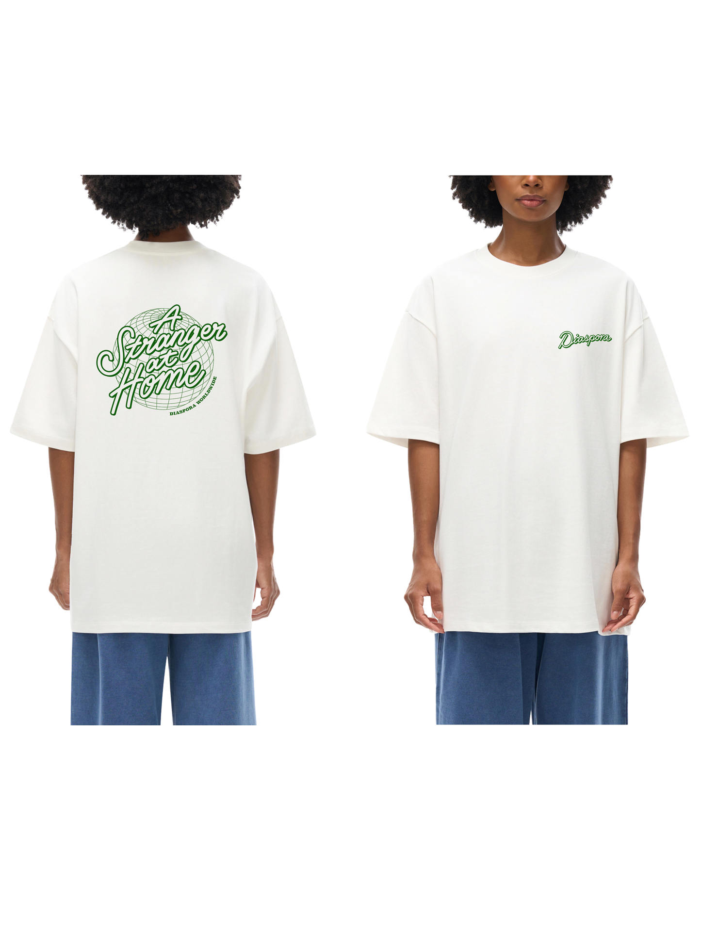 "DIASPORA WORLD WIDE" T-SHIRT (KELLY GREEN)"