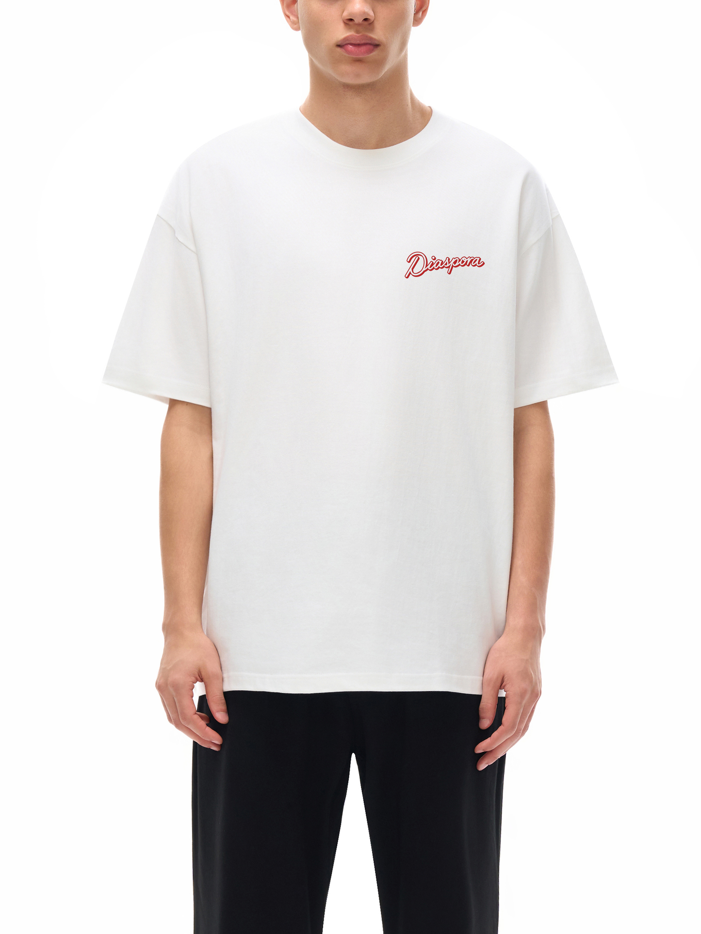 "DIASPORA WORLD WIDE" T-SHIRT (BURGUNDY RED)"
