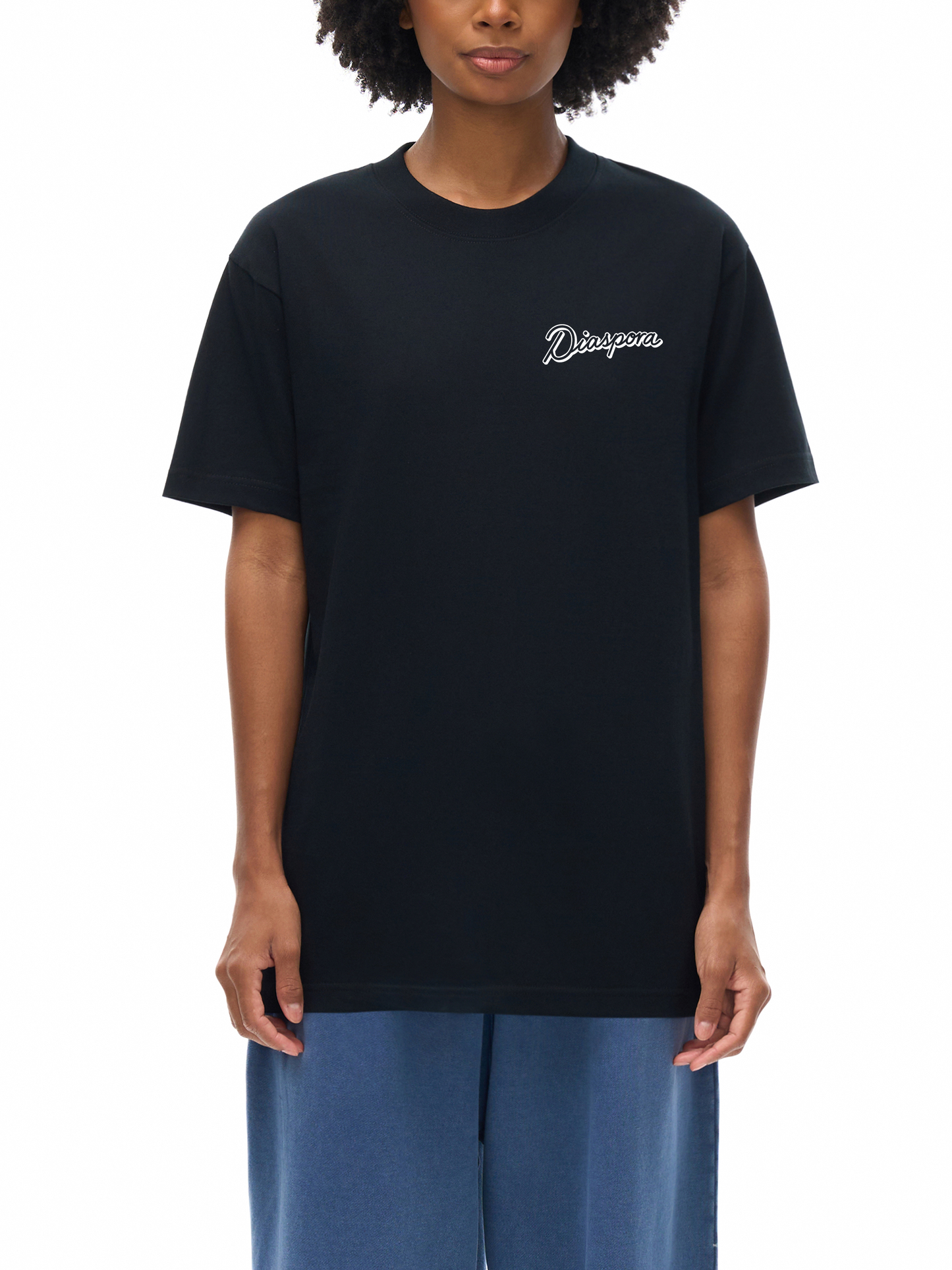 "DIASPORA WORLD WIDE" T-SHIRT (MIDNIGHT BLACK)"