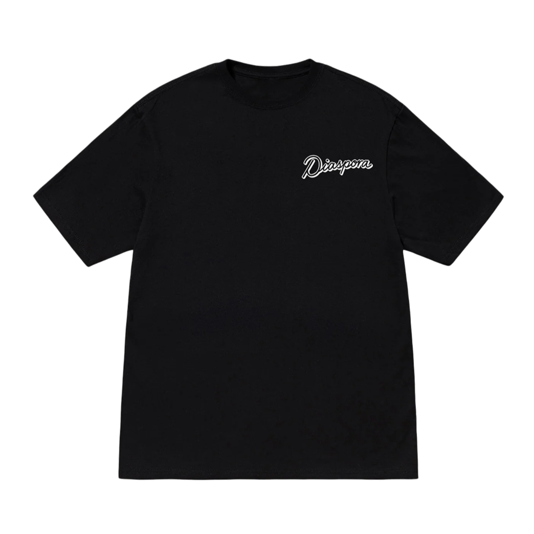 "DIASPORA WORLD WIDE" T-SHIRT (MIDNIGHT BLACK)