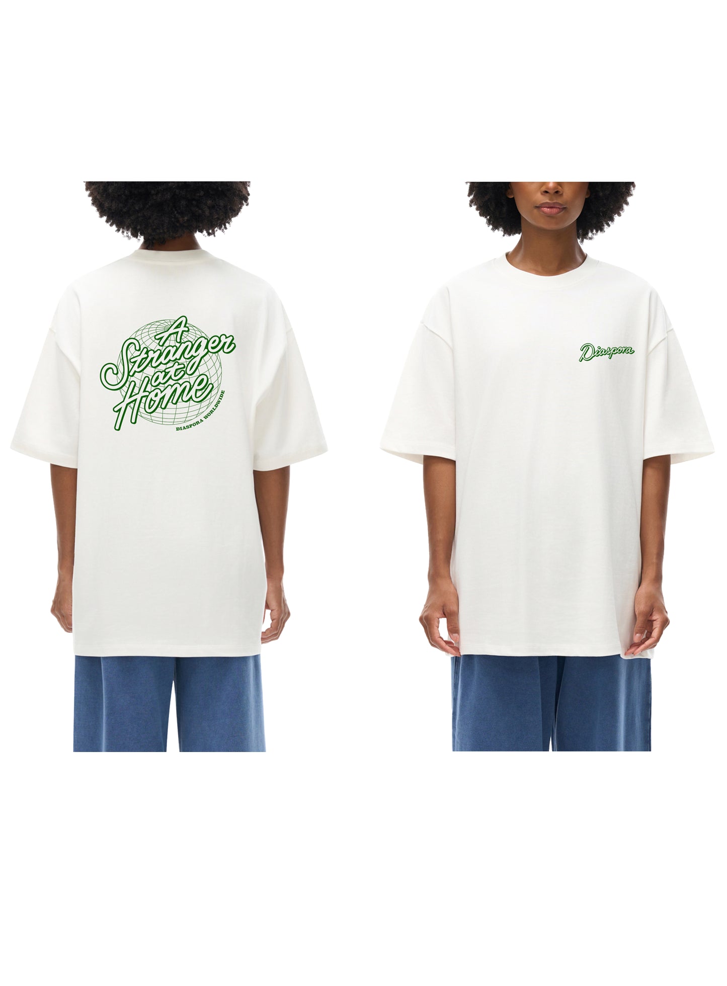 "DIASPORA WORLD WIDE" T-SHIRT (KELLY GREEN)"